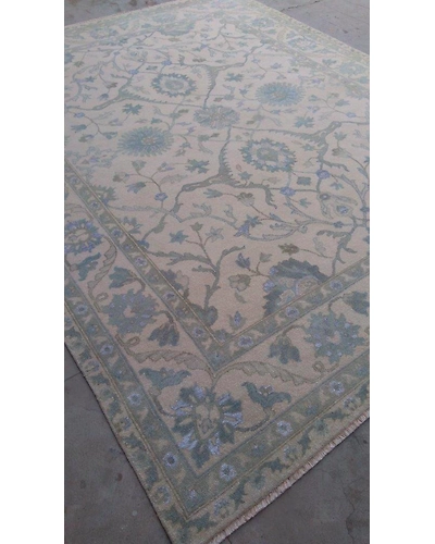 Handknotted Turkish Beige / Beige Rug 8x10 7032-Beige-8x10-6/40-4