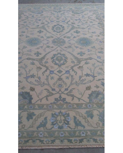 Handknotted Turkish Beige / Beige Rug 8x10 7032-Beige-8x10-6/40-5