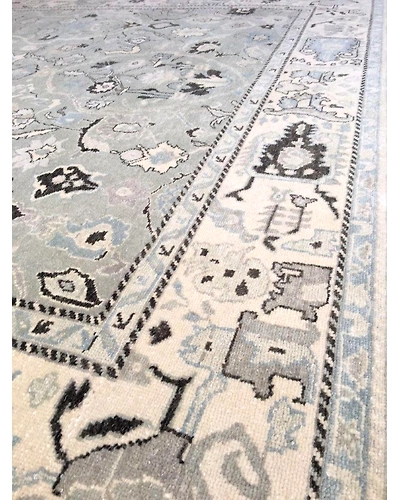 Handknotted Turkish Sage / Baige Rug 8x10 7045-Sage-8x10-6/40-3