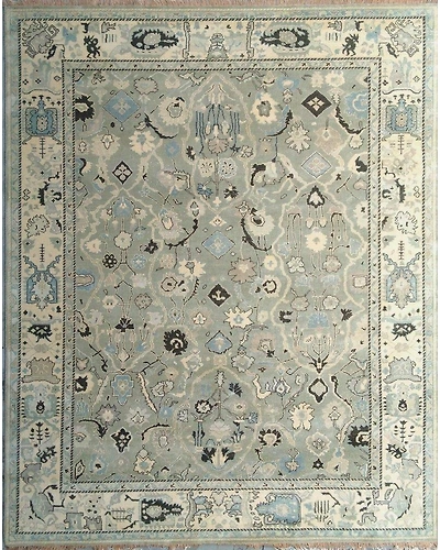 Handknotted Turkish Sage / Baige Rug 8x10 7045-Sage-8x10-6/40-5