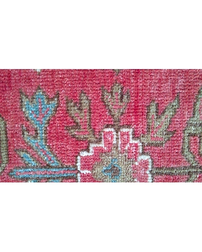 Handknotted Turkish Red / Light Blue Rug 8x10 7046-Red-8x10-6/40-6