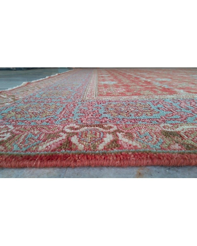 Handknotted Turkish Red / Light Blue Rug 8x10 7046-Red-8x10-6/40-9