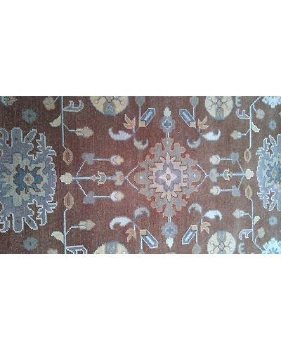 Handknotted Turkish Brown / Blue Rug 8x10 7005-Brown-8x10-5/32-1
