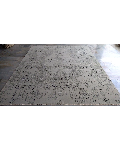 Handknotted Turkish Beige Abstract Rug 8x10 7052-Beige-8x10-6/40-5