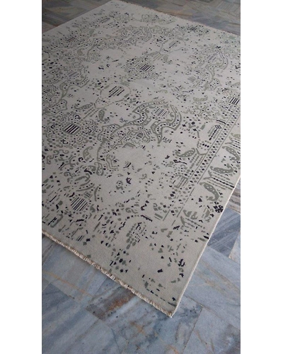 Handknotted Turkish Beige Abstract Rug 8x10 7052-Beige-8x10-6/40-7
