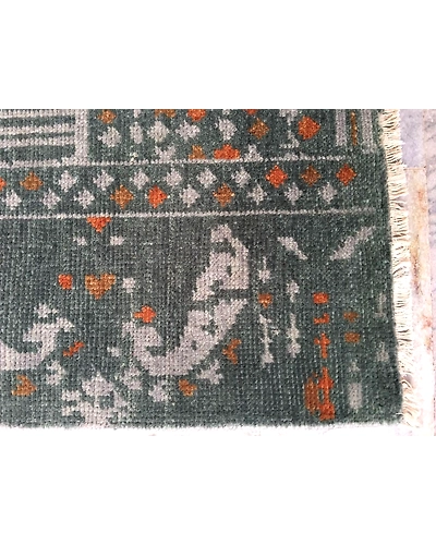 Handknotted Turkish Black Abstract Rug 8x10 7054-Black-8x10-6/40-1