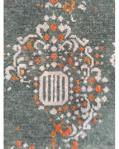 Handknotted Turkish Black Abstract Rug 8x10 7054-Black-8x10-6/40-5