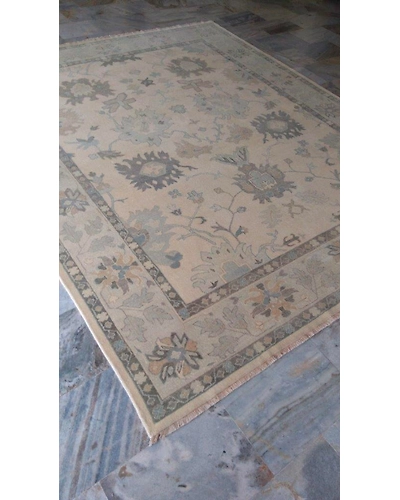 Handknotted Turkish Beige / Beige Rug 8x10 7031-Beige-8x10-6/40-7