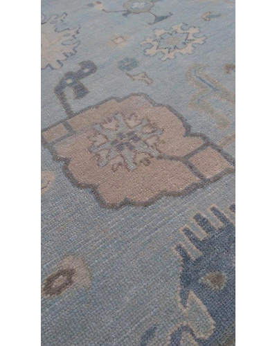 Handknotted Turkish Blue / Beige Rug 8x10 7015-Blue-8x10-6/40-4