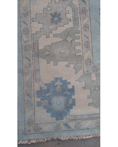 Handknotted Turkish Blue / Beige Rug 8x10 7015-Blue-8x10-6/40-7