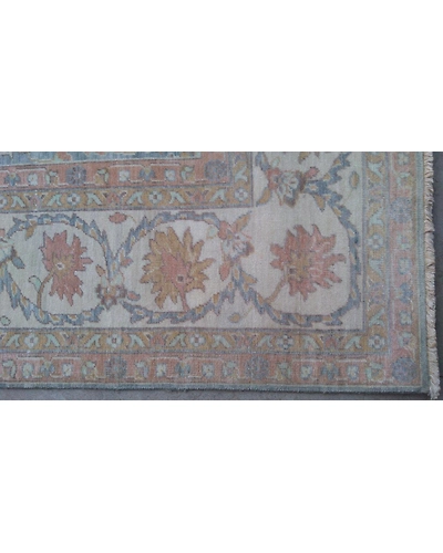 Handknotted Turkish Light Blue / Beige Rug 8x11 7041-Light Blue-8x11-7/40-3