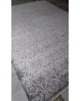 Handknotted Persian Grey Rug 5x8 7016