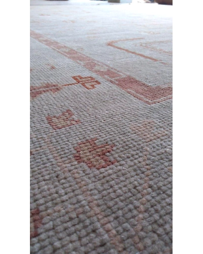 Handknotted Turkish Beige / Light Blue Rug 8x10 7008-Beige-8x10-5/32-3