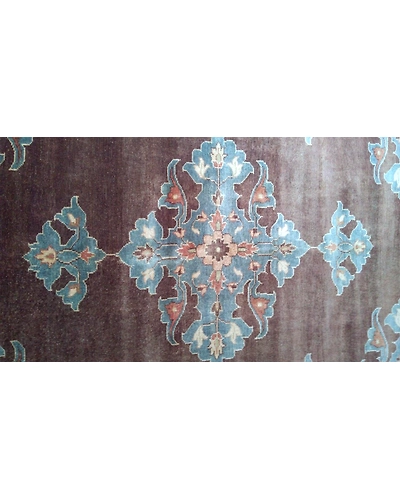 Handknotted Turkish Brown / Blue Rug 8x10 7006-Brown-8x10-5/32-3
