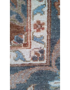 Handknotted Turkish Brown / Navy 8x10 7033