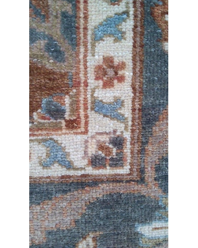 Handknotted Turkish Brown / Navy 8x10 7033-7033