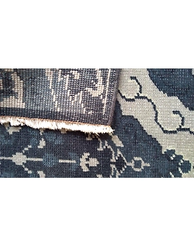 Handknotted Turkish Blue / Grey Rug 6x9 7010