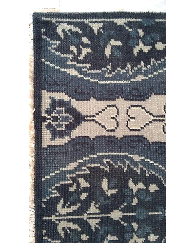Handknotted Turkish Blue / Grey Rug 6x9 7010-Blue-6x9-5/32-2
