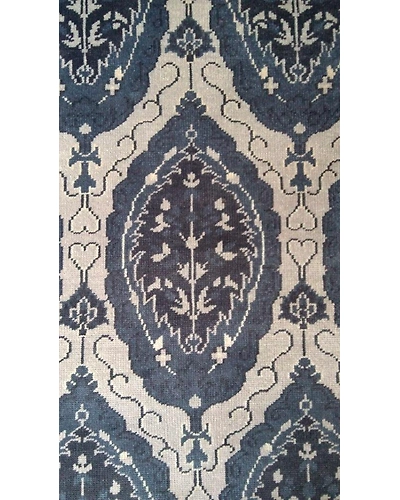 Handknotted Turkish Blue / Grey Rug 6x9 7010-Blue-6x9-5/32-4