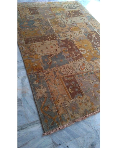 Handknotted Turkish Patach Rug 6x9 7011-Multi-6x9-5/32-6