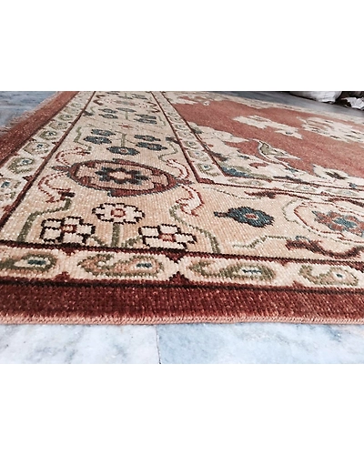 Handknotted Turkish Orange / Beige Rug 8x10 7007-7007