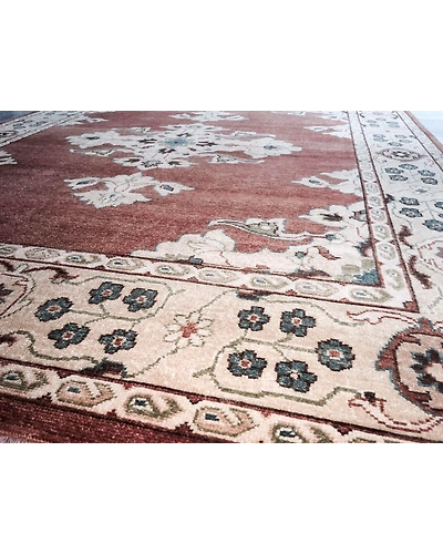 Handknotted Turkish Orange / Beige Rug 8x10 7007-Orange-8x10-5/32-6