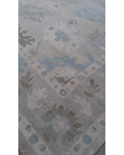 Handknotted Turkish Beige / Lt. Grey Rug 9x12 7029-Grey-9x12-6/40-4