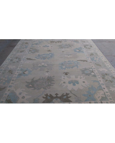 Handknotted Turkish Beige / Lt. Grey Rug 9x12 7029-Grey-9x12-6/40-5