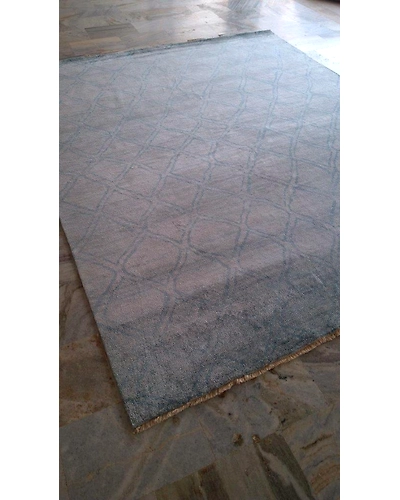Handknotted Persian blue Modern Rug 8x10 7027-Blue-8x10-5/32-1