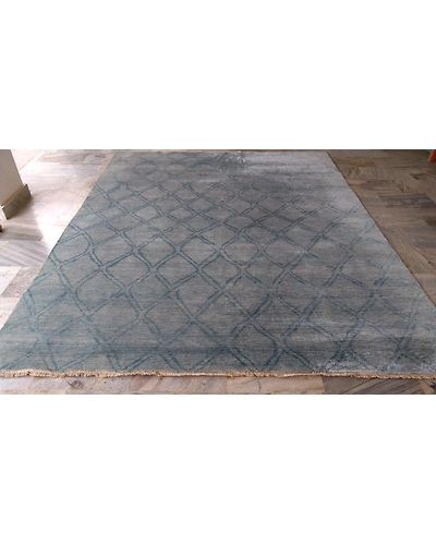 Handknotted Persian blue Modern Rug 8x10 7027-Blue-8x10-5/32-5
