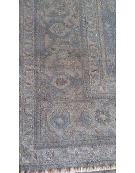 Handknotted Turkish Blue / Beige Rug 8x10 7043