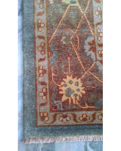 Handknotted Turkish Blue / Brown Rug 8x10 7004-BLue-8x10-5/32-4