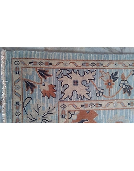 Handknotted Turkish Sky Blue Mix Rug 9x12 7048