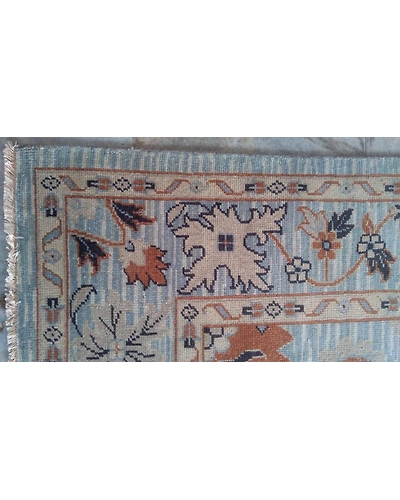 Handknotted Turkish Sky Blue Mix Rug 9x12 7048-7048