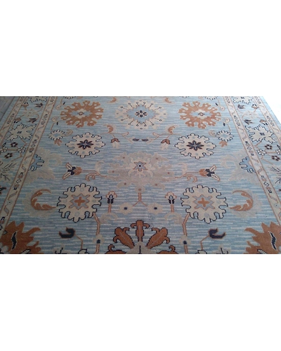 Handknotted Turkish Sky Blue Mix Rug 9x12 7048-Sky Blue-9x12-4.5 / 25-2