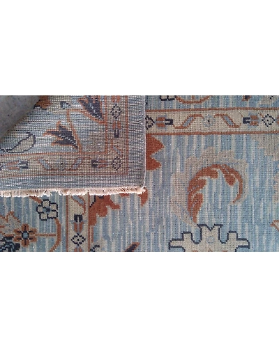 Handknotted Turkish Sky Blue Mix Rug 9x12 7048-Sky Blue-9x12-4.5 / 25-4