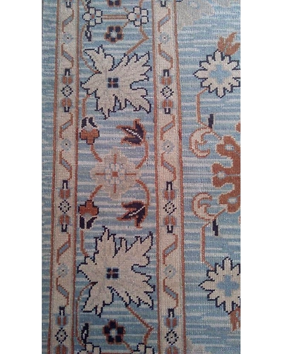 Handknotted Turkish Sky Blue Mix Rug 9x12 7048-Sky Blue-9x12-4.5 / 25-8