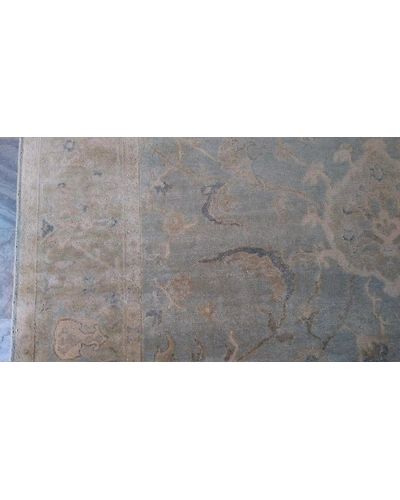 Handknotted Turkish Light blue / Light Green Rug 8x11 7036-Light Blue-8x11-6/40-3