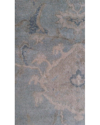 Handknotted Turkish Light blue / Light Green Rug 8x11 7036-Light Blue-8x11-6/40-5