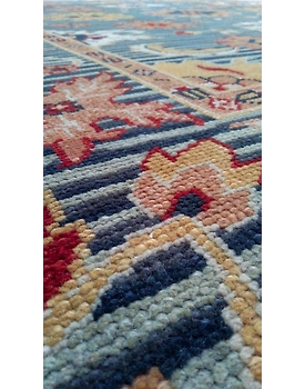 Handknotted Turkish Black White Stripes Rug 8x10 7050