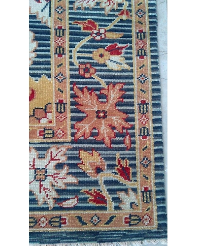 Handknotted Turkish Black White Stripes Rug 8x10 7050-Black-8x10-4.5 / 25-4