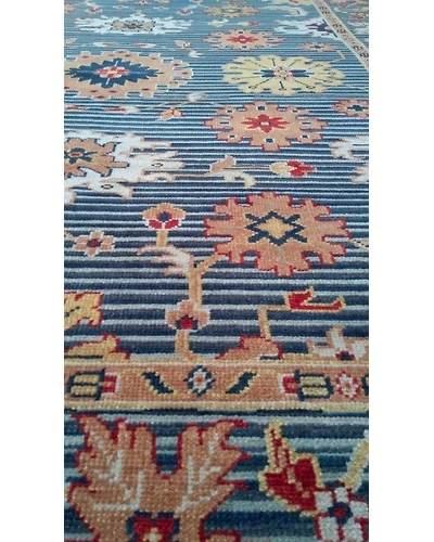 Handknotted Turkish Black White Stripes Rug 8x10 7050-Black-8x10-4.5 / 25-6