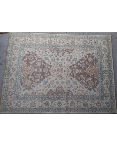 Handknotted Turkish Beige / Beige Rug 8x11 7040-Beige-8x11-7/40-6