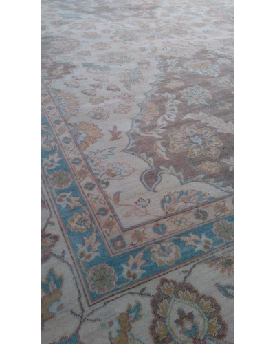 Handknotted Turkish Beige / Beige Rug 8x11 7040-Beige-8x11-7/40-7
