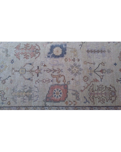 Handknotted Turkish Beige / Blue Rug 8x10 7014-Beige-8x10-6/40-7