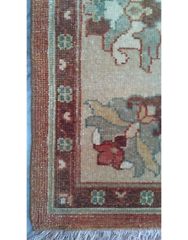 Handknotted Turkish Orange / Beige Rug 6x9 7003