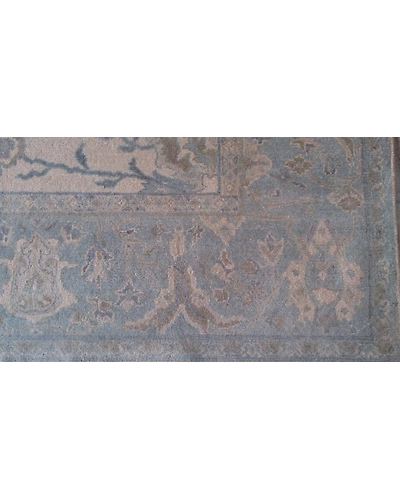 Handknotted Turkish Beige / Blue Rug 8x10 7037-Beige-8x10-6/40-4