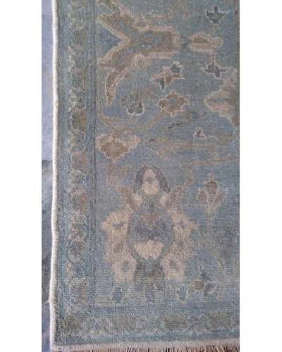 Handknotted Turkish Beige / Blue Rug 8x10 7037-Beige-8x10-6/40-6