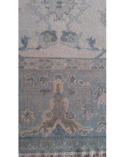 Handknotted Turkish Beige / Blue Rug 8x10 7037-Beige-8x10-6/40-10