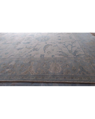 Handknotted Turkish Beige / Blue Rug 8x10 7037-Beige-8x10-6/40-11